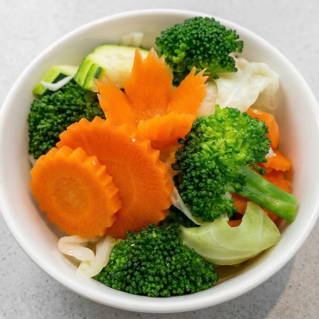 Steamed Vegetables.