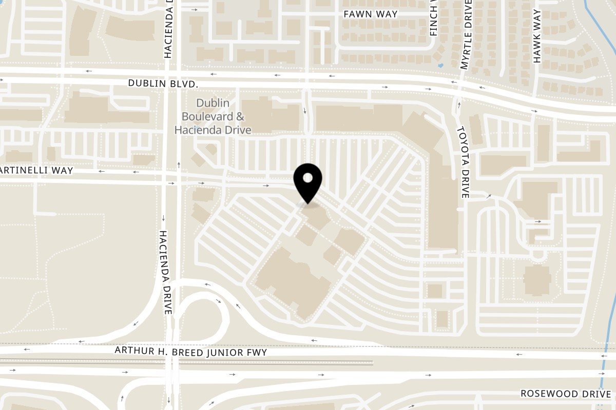 Map showing the location of Sri Thai on 4930 Dublin Blvd Suit#620 in Dublin